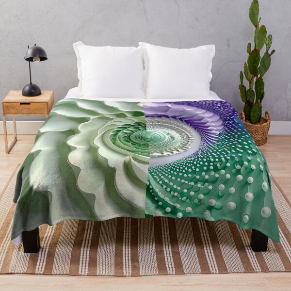 Item preview, Mint Green and Violet Geometric Spiral designed and sold by Vicky Brago-Mitchell®.