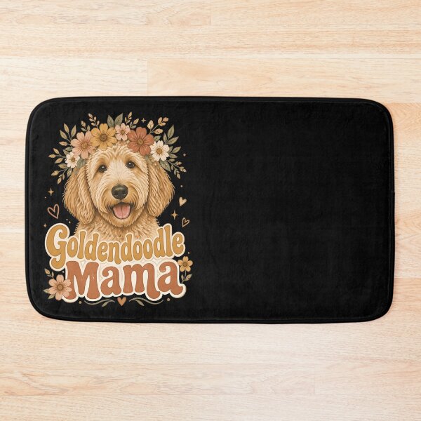 Item preview, Goldendoodle Mama Floral Wreath Retro Design designed and sold by CalmDownZone ⭐️⭐️⭐️⭐️⭐️.