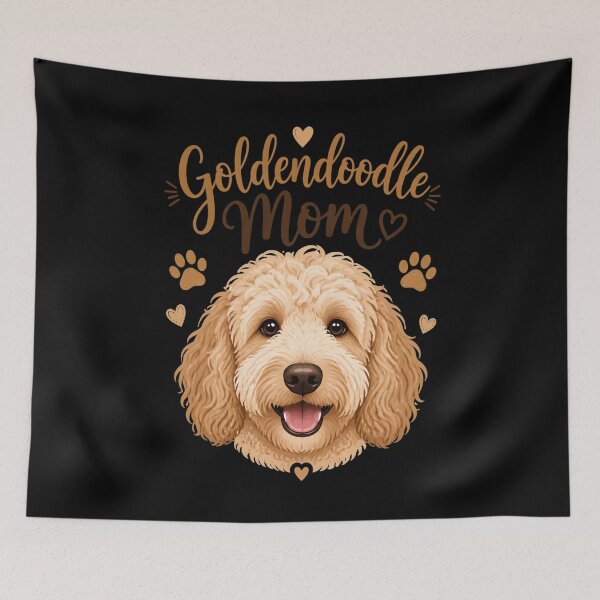Item preview, Goldendoodle Mom Curly Fur Cute Dog Design designed and sold by CalmDownZone ⭐️⭐️⭐️⭐️⭐️.