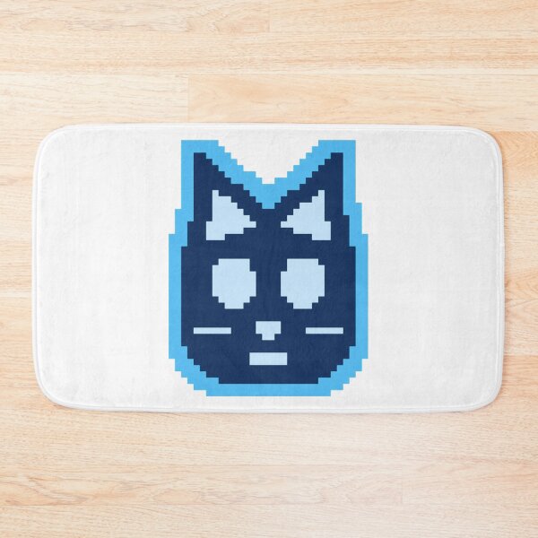 Item preview, Retro Sky Blue Pixel Cat Cute Kawaii Gaming Companion designed and sold by YourPalCujoShop.