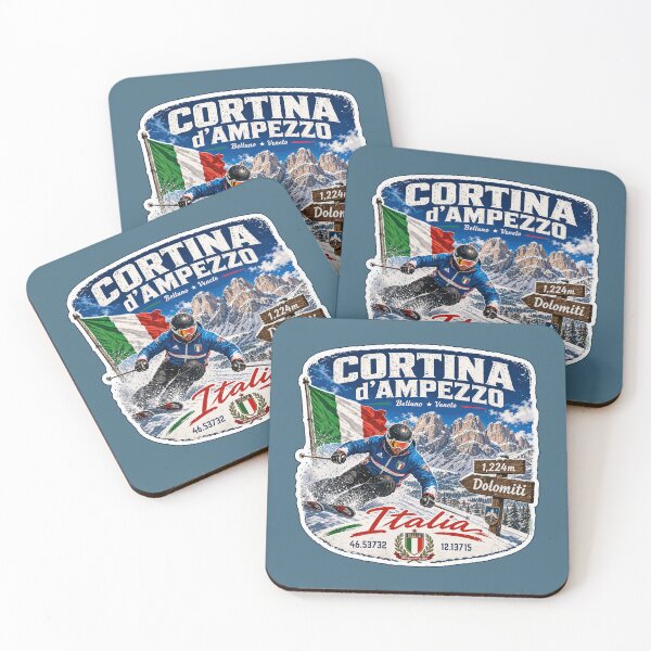 Item preview, Cortina d'Ampezzo Italy Italia Ski Skiing Dolomites Sticker TShirt 06 designed and sold by OuterShellUK.