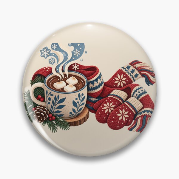 Item preview, Hot Chocolate Lover Gift – Cozy Winter Cocoa, Scarf and Mittens Design designed and sold by astersgraphics.