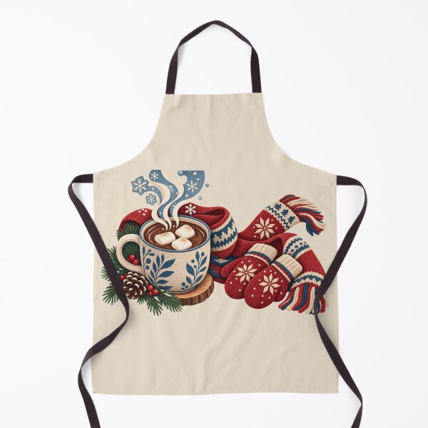 Item preview, Hot Chocolate Lover Gift – Cozy Winter Cocoa, Scarf and Mittens Design designed and sold by astersgraphics.