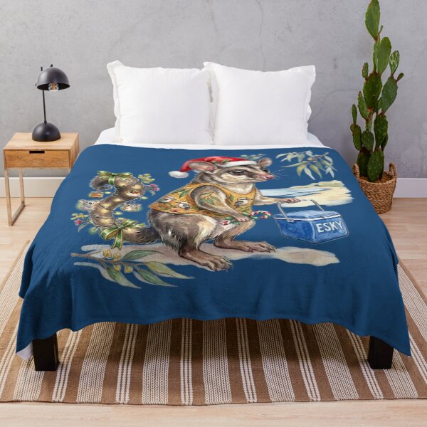Item preview, Cute Sugar Glider Beach Christmas – Aussie Bush Holiday Art designed and sold by Wennebabs.