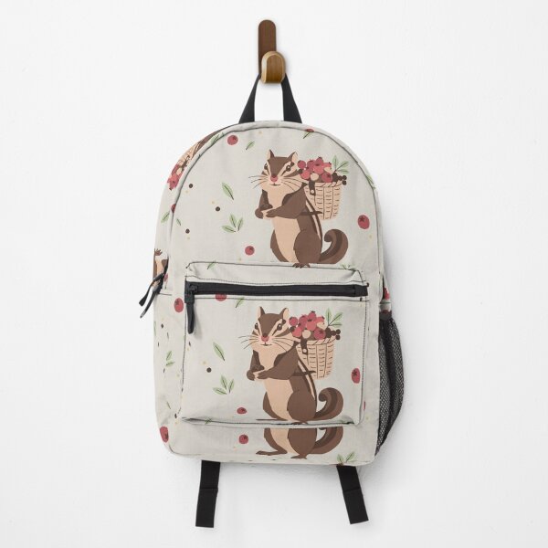 Item preview, Vintage Forest Squirrel with Basket of Berries on Beige Background designed and sold by Pattique.