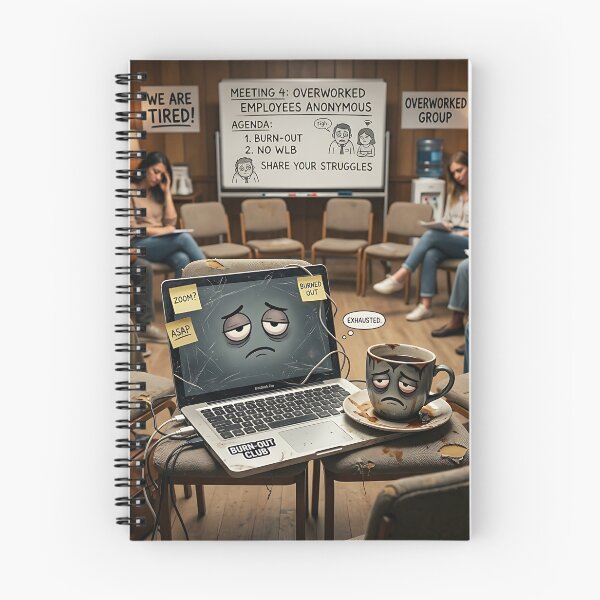 Item preview, Overworked Laptop Support Group Office Burnout Humor designed and sold by Michaelragheb.