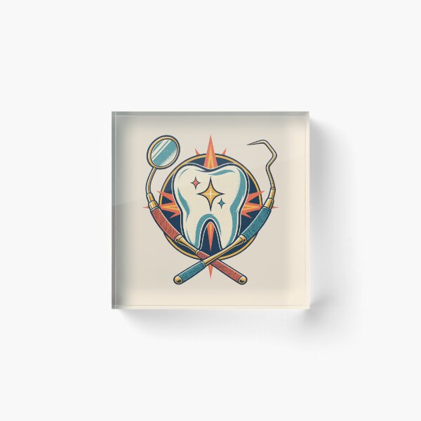 Item preview, Dentist Gift – Retro Tooth and Dental Tools Design designed and sold by astersgraphics.