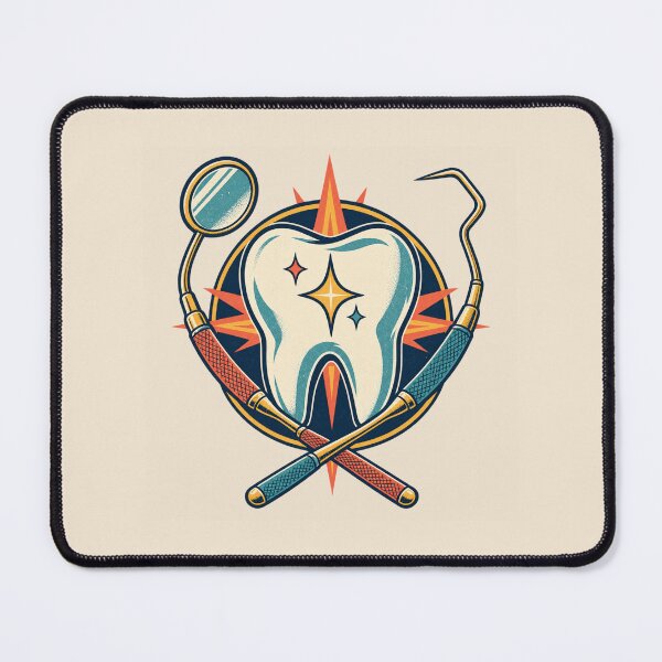 Item preview, Dentist Gift – Retro Tooth and Dental Tools Design designed and sold by astersgraphics.