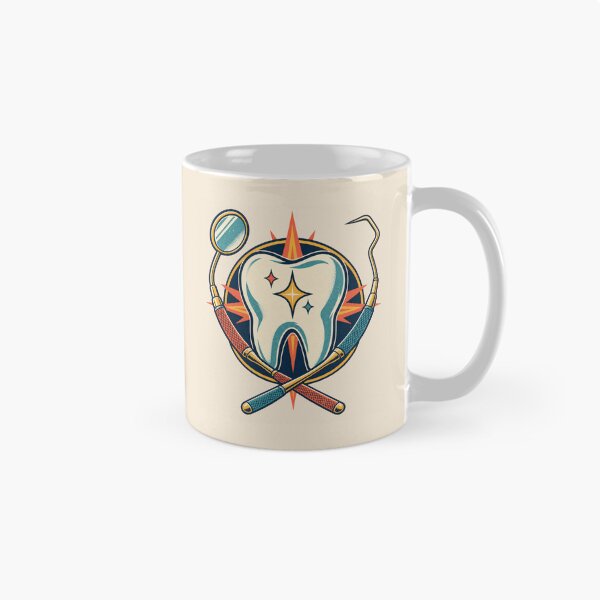 Item preview, Dentist Gift – Retro Tooth and Dental Tools Design designed and sold by astersgraphics.