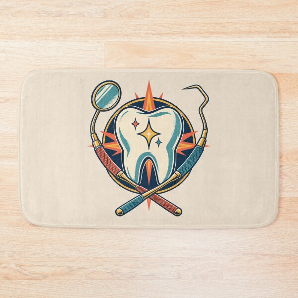 Item preview, Dentist Gift – Retro Tooth and Dental Tools Design designed and sold by astersgraphics.