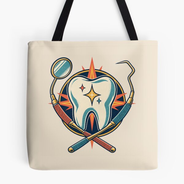 Item preview, Dentist Gift – Retro Tooth and Dental Tools Design designed and sold by astersgraphics.