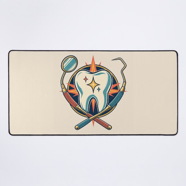 Item preview, Dentist Gift – Retro Tooth and Dental Tools Design designed and sold by astersgraphics.