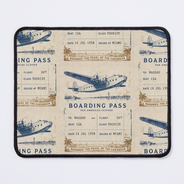 Item preview, Nassau Vintage Boeing Clipper Mid‑Century Travel Stamp designed and sold by stickercuffs.