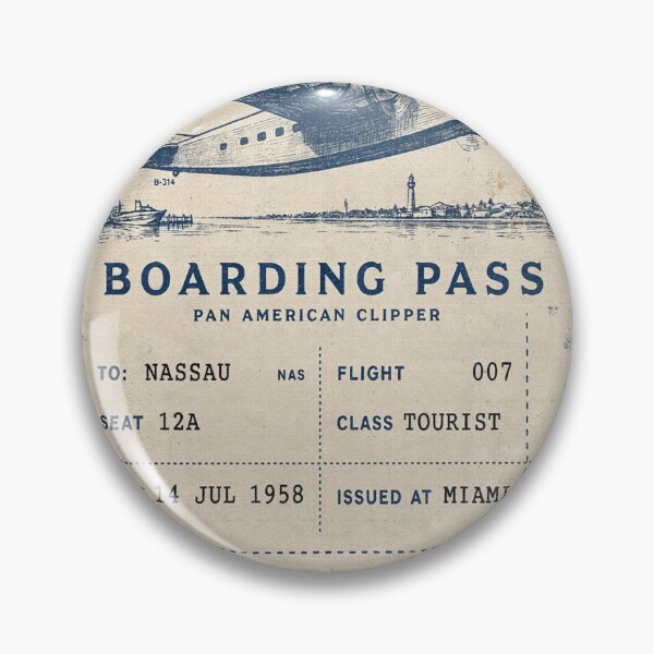 Item preview, Nassau Vintage Boeing Clipper Mid‑Century Travel Stamp designed and sold by stickercuffs.
