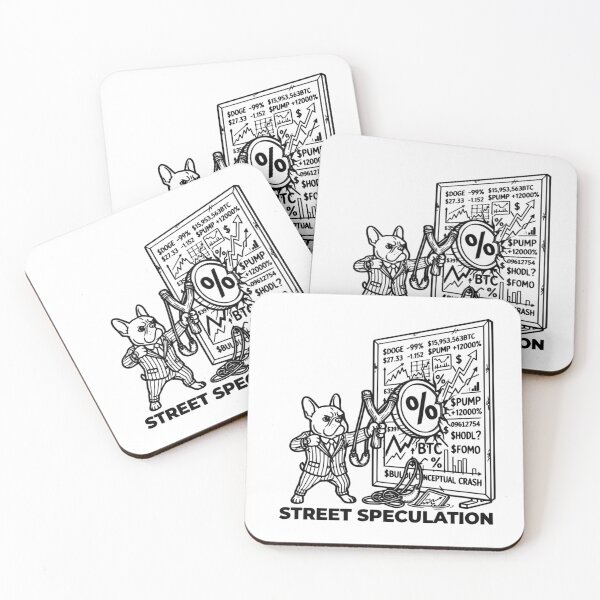 Item preview, Street Speculation Funny Crypto Slingshot French Bulldog Stock Market Meme designed and sold by The Bold Line Studio.