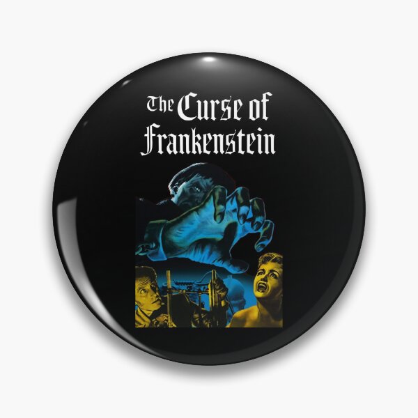 Item preview, The Curse of Frankenstein (Gothic White Logo, No Background) designed and sold by Atomic Mouth Designs.