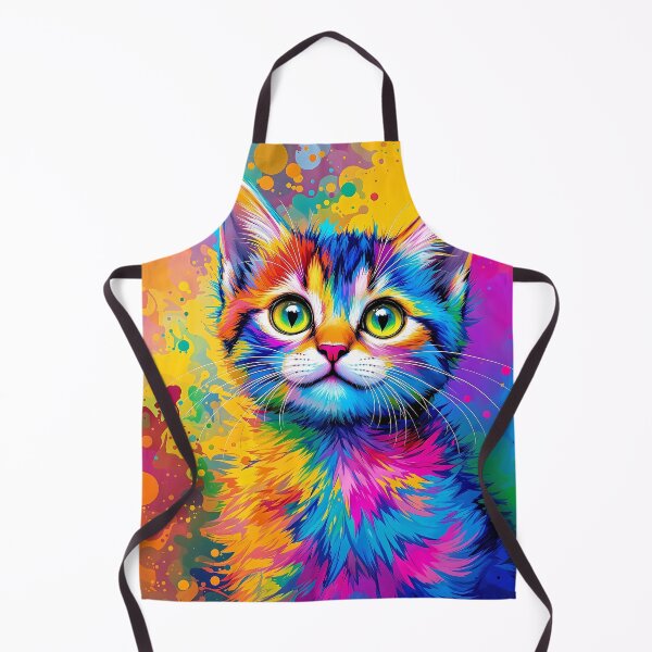 Item preview, Rainbow Cat - Colorful Pop Art Portrait designed and sold by ZykeArt.