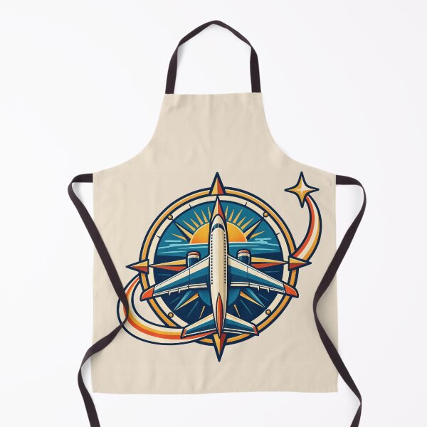 Item preview, Pilot Gift – Retro Airplane Compass and Flight Path Design designed and sold by astersgraphics.