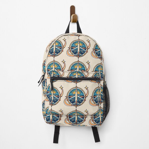 Item preview, Pilot Gift – Retro Airplane Compass and Flight Path Design designed and sold by astersgraphics.