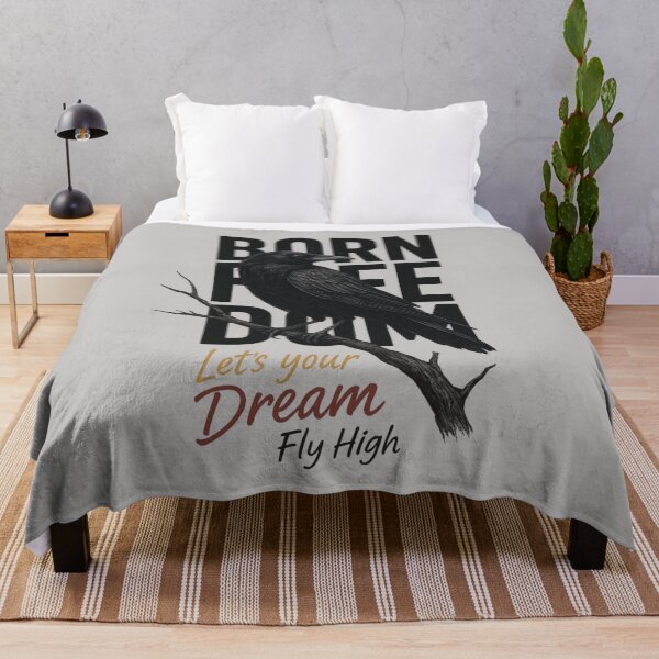 Item preview, Born Free Let Your Dreams Fly High – Crow Freedom Inspirational Design designed and sold by RajDeals.