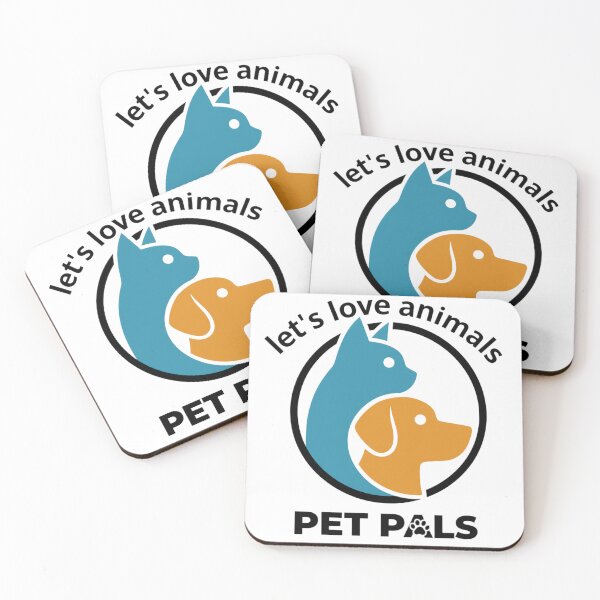 Item preview, Let's Love Animals Dog and Cat Emblem designed and sold by Nela-&-Lena.