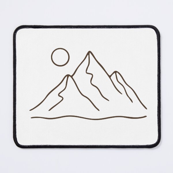 Item preview, Minimal Mountain Range Sun Line Art Landscape designed and sold by Stayfrostybro.