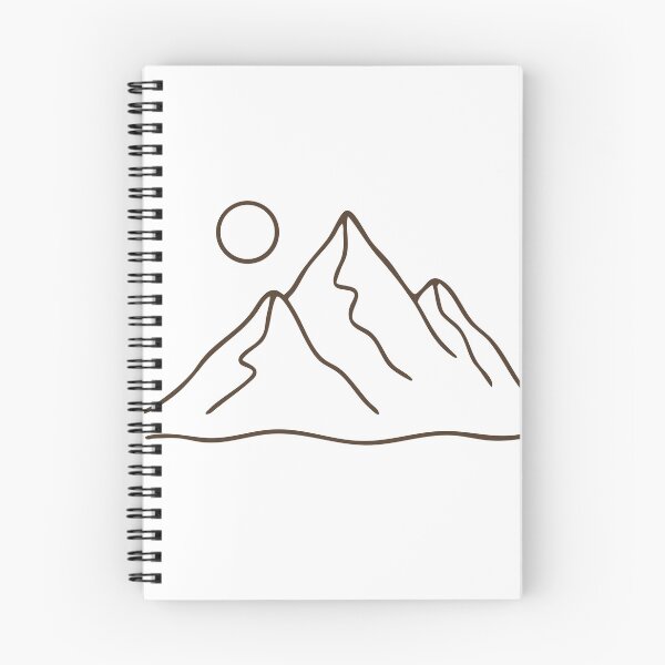 Item preview, Minimal Mountain Range Sun Line Art Landscape designed and sold by Stayfrostybro.