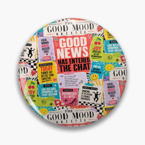 Item preview, Colorful Good Mood Retro Newspaper Collage Art designed and sold by K3DreamKreations .