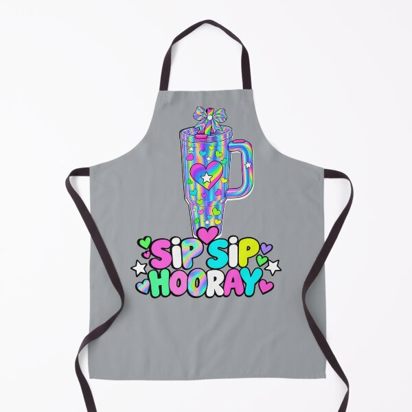 Item preview, ¡Sip Sip Hooray! – Camiseta con vaso holográfico arcoíris designed and sold by Aimetoi.