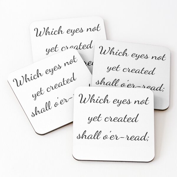 Item preview, “Which eyes not yet created shall o'er-read;” - handwriting black designed and sold by ariksworld.