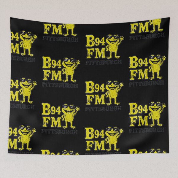 Item preview, B94 FM Pittsburgh Cool Frog Vintage Radio Retro 80s 90s designed and sold by Machomanshop.