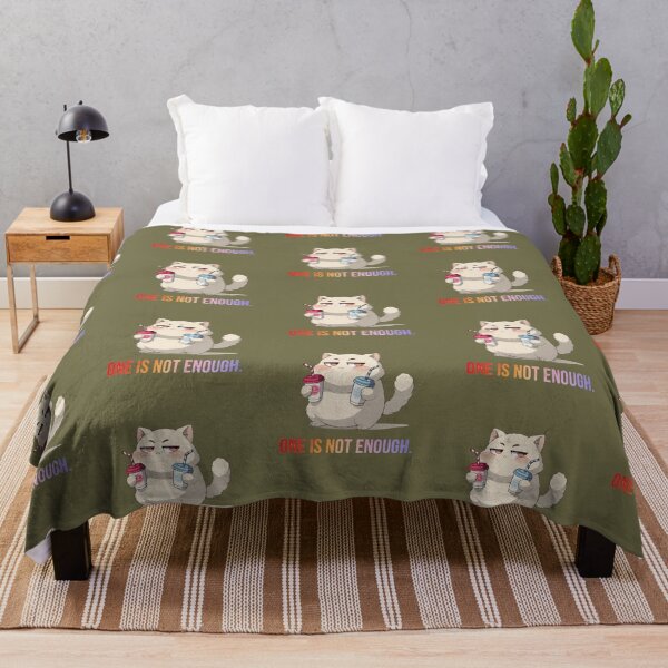 Item preview, One Is Not Enough – Funny Cat with Two Coffee Cups designed and sold by Mousy17.