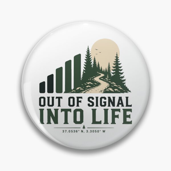 Item preview, Out Of Signal Into Life MTB Design | Outdoor Adventure Mountain Bike Shirt designed and sold by SingleTrackes.
