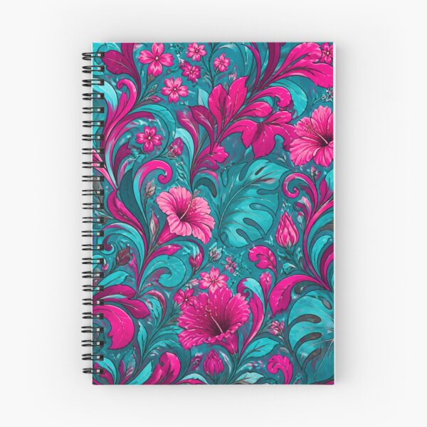 Item preview, Vibrant Tropical Floral Pattern in Fuchsia Plum and Teal Stylish Design designed and sold by CreativeCanvas8.