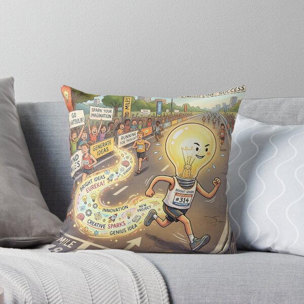 Item preview, Lightbulb Running Idea Marathon Creative Inspiration Art designed and sold by Michaelragheb.