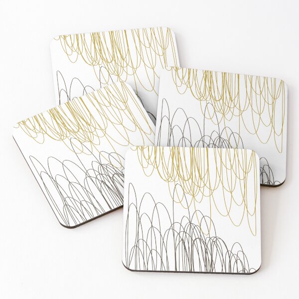 Item preview, The Encounter - Ochre and Charcoal Minimalist Graphic Art designed and sold by artdocaj.