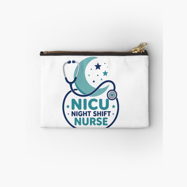 Item preview, NICU Night Shift Nurse Moon Stars Badge Design designed and sold by CalmDownZone ⭐️⭐️⭐️⭐️⭐️.