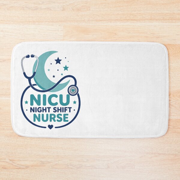 Item preview, NICU Night Shift Nurse Moon Stars Badge Design designed and sold by CalmDownZone ⭐️⭐️⭐️⭐️⭐️.