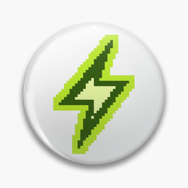 Item preview, Lime Lightning Bolt Retro 8 Bit Pixel Art Power Shock designed and sold by YourPalCujoShop.