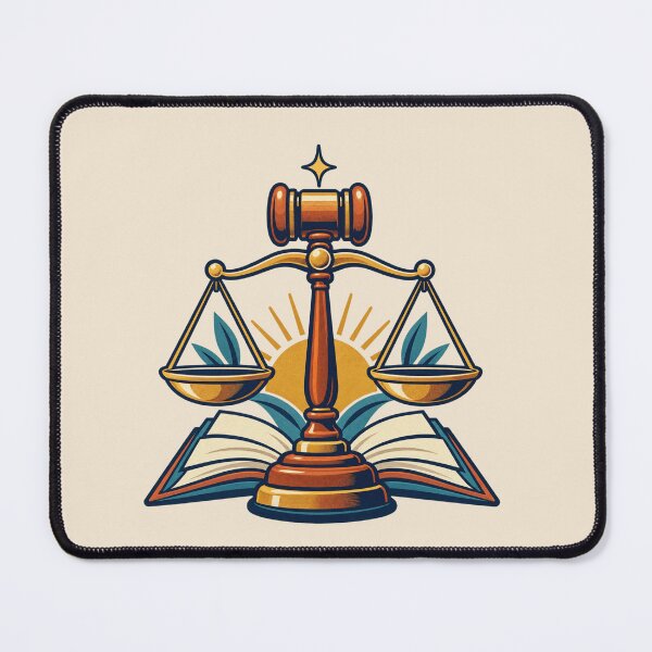 Item preview, Lawyer Gift – Retro Gavel, Scales of Justice and Law Book Design designed and sold by astersgraphics.
