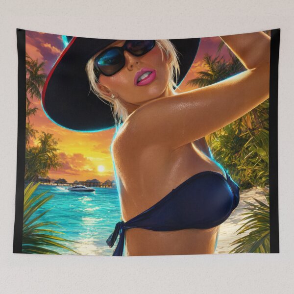 Item preview, Sunset Glamour on Tropical Beach designed and sold by kiwiartyfarty.
