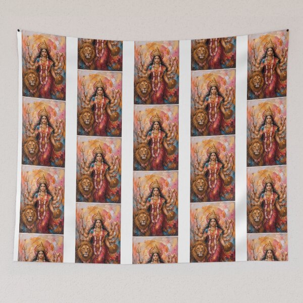 Item preview, Hindu Goddess Durga Painting designed and sold by scale-sdenae.