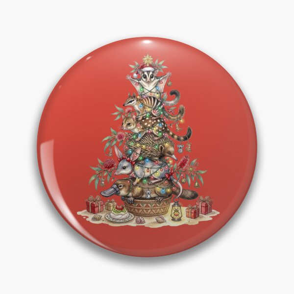Item preview, Australian Animals Christmas Tree – Whimsical Native Fauna Holiday Art designed and sold by Wennebabs.