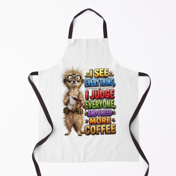 Item preview, I See Everything I Judge Everyone And I Need More Coffee Meerkat designed and sold by Sovereign Supply Co..