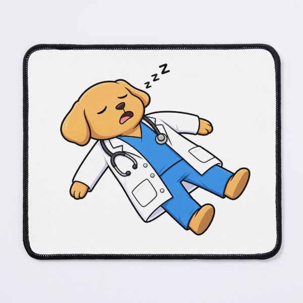 Item preview, Dogtor Tired - Funny Exhausted Doctor Healthcare Humor designed and sold by yodaddydesigns.