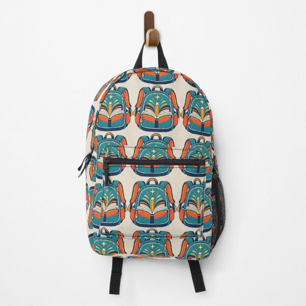 Item preview, Back to School Gift – Retro Backpack, Book and Pencil Design designed and sold by astersgraphics.