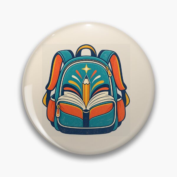Item preview, Back to School Gift – Retro Backpack, Book and Pencil Design designed and sold by astersgraphics.