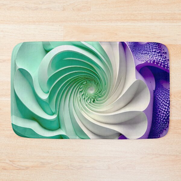 Item preview, Mint Green and Violet Geometric Spiral designed and sold by Vicky Brago-Mitchell®.