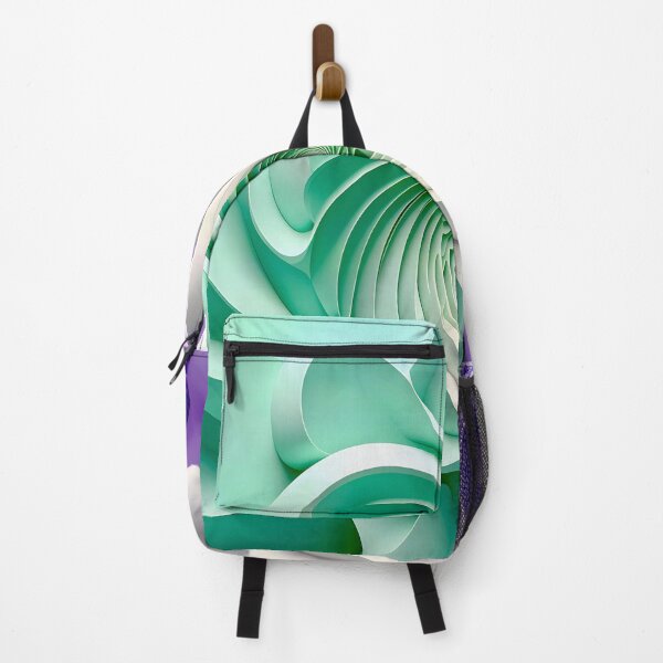 Item preview, Mint Green and Violet Geometric Spiral designed and sold by Vicky Brago-Mitchell®.