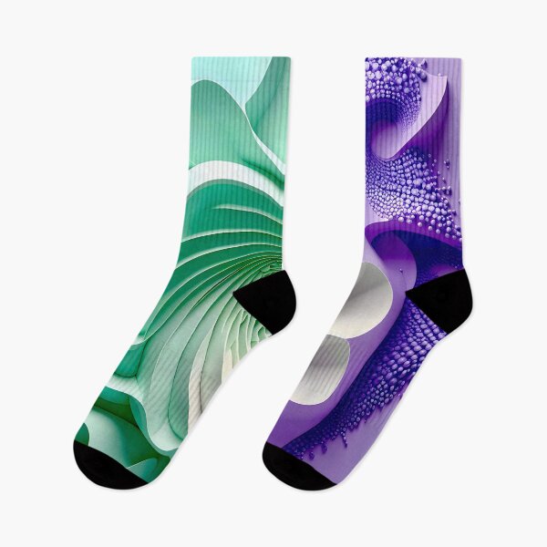 Item preview, Mint Green and Violet Geometric Spiral designed and sold by Vicky Brago-Mitchell®.